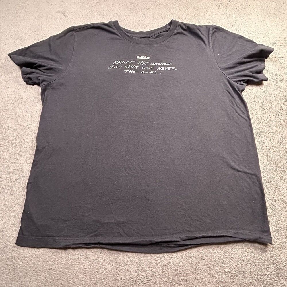 Nike T-Shirt Mens XL Black LeBron James All Time Scoring Record Graphic Tee